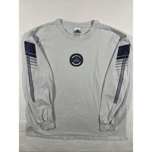 Vintage 90's Adidas Made In USA Long Sleeve T-Shirt 2XL Y2K Faded Three Stripes